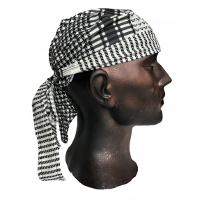 šátek na hlavu (čepička) bavlněný čtverečky