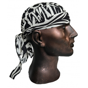 šátek na hlavu (čepička) bavlněný čáry
